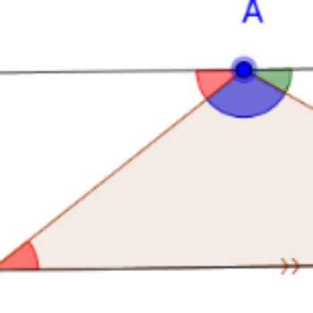 اثبات زوایای داخلی مثلث