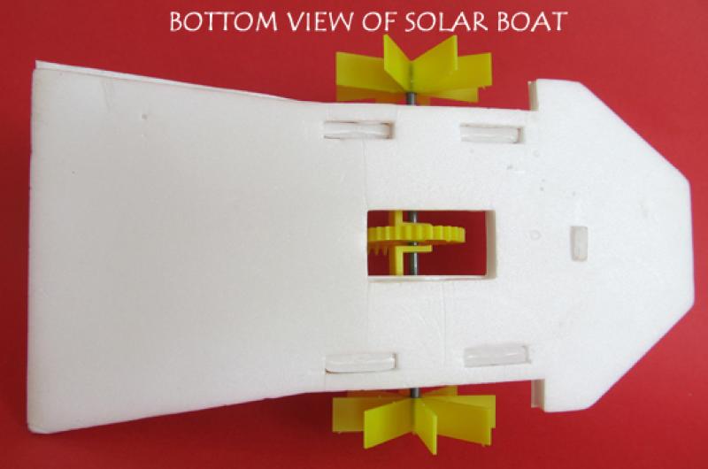 نمای پایین از قایق خورشیدی.