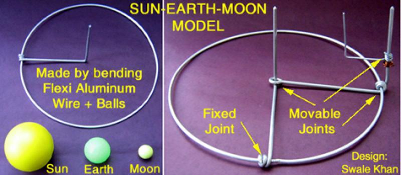 مدل ماه ، خورشید و زمین ، طراح : اسوال خان.