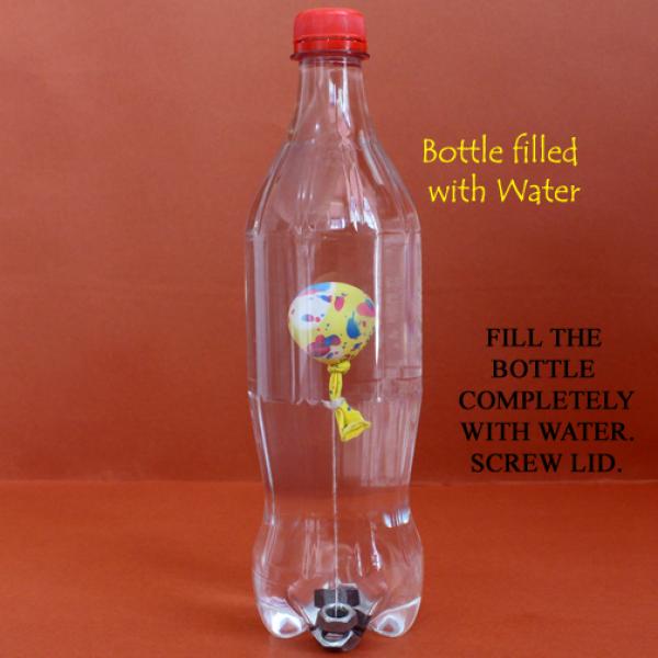 بطری پر از آب.
